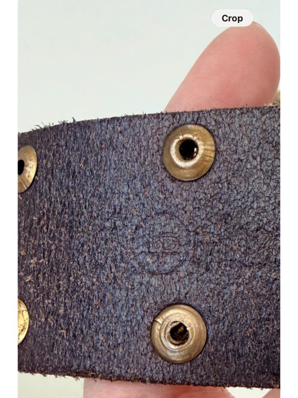 Linea Pelle vintage Studded Leather Belt Brown Brass Western Distressed Size M - Picture 9 of 9